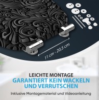 WC-Sitz mit Absenkautomatik Floral - Premium Toilettendeckel direkt vom Hersteller