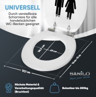 WC-Sitz mit Absenkautomatik Unisex - Premium Toilettendeckel direkt vom Hersteller