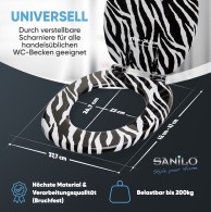 WC-Sitz mit Absenkautomatik Zebra Look - Premium Toilettendeckel direkt vom Hersteller