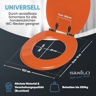 WC-Sitz mit Absenkautomatik Orange WC-Sitz mit Absenkautomatik Orange