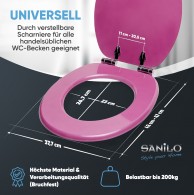 WC-Sitz mit Absenkautomatik Glitzer Pink - Premium Toilettendeckel direkt vom Hersteller