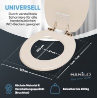 WC-Sitz mit Absenkautomatik Bahamabeige - Premium Toilettendeckel direkt vom Hersteller