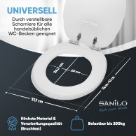 WC-Sitz mit Absenkautomatik Muschel Weiß - Premium Toilettendeckel direkt vom Hersteller