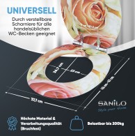 WC-Sitz mit Absenkautomatik Rosa Rose - Premium Toilettendeckel direkt vom Hersteller