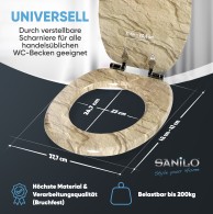 WC-Sitz mit Absenkautomatik Sand Stone - Premium Toilettendeckel direkt vom Hersteller