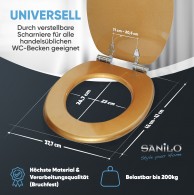 WC-Sitz mit Absenkautomatik Glitzer Gold - Premium Toilettendeckel direkt vom Hersteller