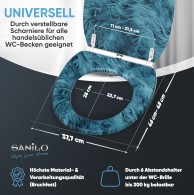 WC-Sitz mit Absenkautomatik und Schnellverschluss Fluffy - Premium Toilettendeckel direkt vom Hersteller