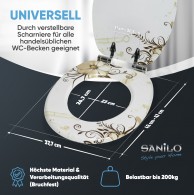 WC-Sitz mit Absenkautomatik Flower - Premium Toilettendeckel direkt vom Hersteller