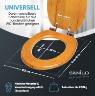 WC-Sitz mit Absenkautomatik Holz - Premium Toilettendeckel direkt vom Hersteller