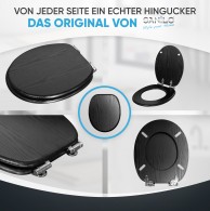 WC-Sitz mit Absenkautomatik Black Wood - Premium Toilettendeckel direkt vom Hersteller