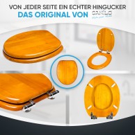 WC-Sitz mit Absenkautomatik Holz - Premium Toilettendeckel direkt vom Hersteller