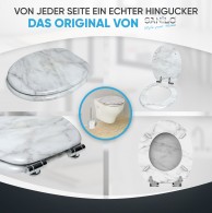 WC-Sitz mit Absenkautomatik Marmor - Premium Toilettendeckel direkt vom Hersteller