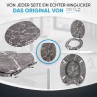 WC-Sitz mit Absenkautomatik Marmor Grau - Premium Toilettendeckel direkt vom Hersteller