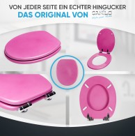 WC-Sitz mit Absenkautomatik Glitzer Pink - Premium Toilettendeckel direkt vom Hersteller