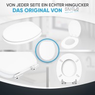 WC-Sitz mit Absenkautomatik Weiß - Premium Toilettendeckel direkt vom Hersteller