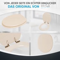 WC-Sitz mit Absenkautomatik Bahamabeige - Premium Toilettendeckel direkt vom Hersteller