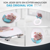 WC-Sitz mit Absenkautomatik Schwein - Premium Toilettendeckel direkt vom Hersteller