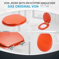 WC-Sitz mit Absenkautomatik Glitzer Orange - Premium Toilettendeckel direkt vom Hersteller