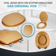 WC-Sitz mit Absenkautomatik Glitzer Gold - Premium Toilettendeckel direkt vom Hersteller