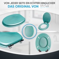 WC-Sitz mit Absenkautomatik Glitzer Türkis - Premium Toilettendeckel direkt vom Hersteller