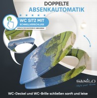 WC-Sitz mit Absenkautomatik und Schnellverschluss Alpen - Premium Toilettendeckel direkt vom Hersteller