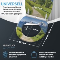 WC-Sitz mit Absenkautomatik und Schnellverschluss Alpen - Premium Toilettendeckel direkt vom Hersteller