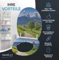 WC-Sitz mit Absenkautomatik und Schnellverschluss Alpen - Premium Toilettendeckel direkt vom Hersteller