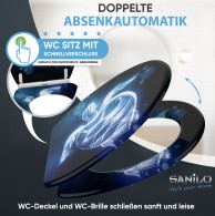 WC-Sitz mit Absenkautomatik und Schnellverschluss Glow Turtle - Premium Toilettendeckel direkt vom Hersteller