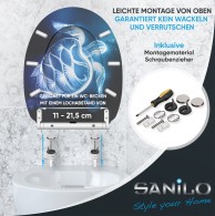 WC-Sitz mit Absenkautomatik und Schnellverschluss Glow Turtle - Premium Toilettendeckel direkt vom Hersteller