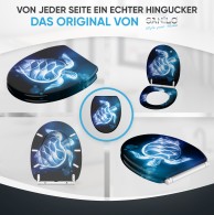 WC-Sitz mit Absenkautomatik und Schnellverschluss Glow Turtle - Premium Toilettendeckel direkt vom Hersteller