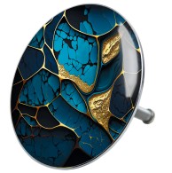 Badewannenstöpsel Marmor Cobalt