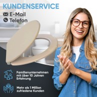 WC-Sitz mit Absenkautomatik und Schnellverschluss Bahamabeige - Premium Toilettendeckel direkt vom Hersteller