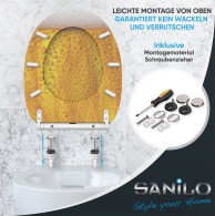 WC-Sitz mit Absenkautomatik und Schnellverschluss Bier - Premium Toilettendeckel direkt vom Hersteller