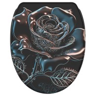 WC-Sitz mit Absenkautomatik und Schnellverschluss Black Rose - Premium Toilettendeckel direkt vom Hersteller
