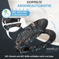 WC-Sitz mit Absenkautomatik und Schnellverschluss Black Rose - Premium Toilettendeckel direkt vom Hersteller