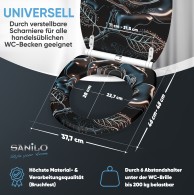 WC-Sitz mit Absenkautomatik und Schnellverschluss Black Rose - Premium Toilettendeckel direkt vom Hersteller