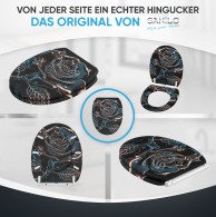 WC-Sitz mit Absenkautomatik und Schnellverschluss Black Rose - Premium Toilettendeckel direkt vom Hersteller