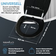 WC-Sitz mit Absenkautomatik und Schnellverschluss Black Wood - Premium Toilettendeckel direkt vom Hersteller