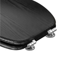WC-Sitz Black Wood - Premium Toilettendeckel direkt vom Hersteller