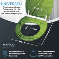 WC-Sitz mit Absenkautomatik und Schnellverschluss Blatt - Premium Toilettendeckel direkt vom Hersteller