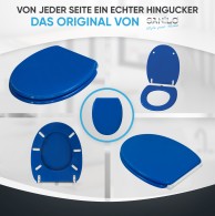 WC-Sitz mit Absenkautomatik und Schnellverschluss Blau - Premium Toilettendeckel direkt vom Hersteller