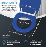 WC-Sitz mit Absenkautomatik und Schnellverschluss Blau - Premium Toilettendeckel direkt vom Hersteller