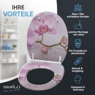 WC-Sitz mit Absenkautomatik und Schnellverschluss Blooming - Premium Toilettendeckel direkt vom Hersteller
