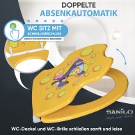 WC-Sitz mit Absenkautomatik und Schnellverschluss Cheesy - Premium Toilettendeckel direkt vom Hersteller