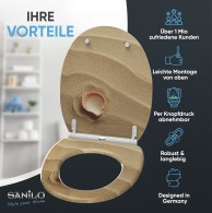 WC-Sitz mit Absenkautomatik und Schnellverschluss Clam - Premium Toilettendeckel direkt vom Hersteller