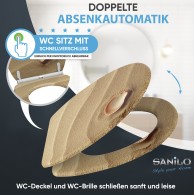 WC-Sitz mit Absenkautomatik und Schnellverschluss Clam - Premium Toilettendeckel direkt vom Hersteller
