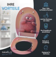 WC-Sitz mit Absenkautomatik und Schnellverschluss Coco - Premium Toilettendeckel direkt vom Hersteller