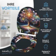 WC-Sitz mit Absenkautomatik und Schnellverschluss Cosmora - Premium Toilettendeckel direkt vom Hersteller