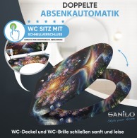WC-Sitz mit Absenkautomatik und Schnellverschluss Cosmora - Premium Toilettendeckel direkt vom Hersteller