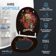 WC-Sitz mit Absenkautomatik und Schnellverschluss Day of the Dead - Premium Toilettendeckel direkt vom Hersteller